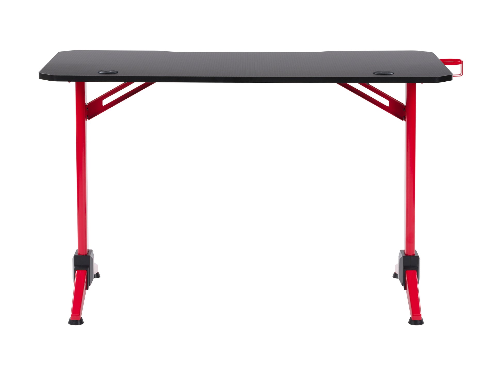 Modern wooden desk with metal legs, featuring a sleek walnut finish, spacious surface, and minimalist design. Ideal for home office or study, combining style and functionality.