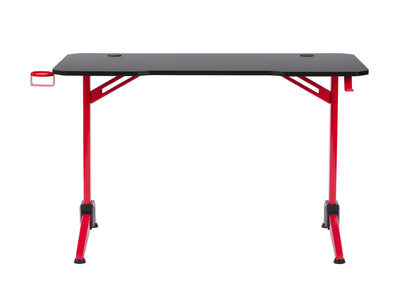 Red and Black Gaming Desk with LED Lights Conqueror Collection product image by CorLiving#color_red-and-black