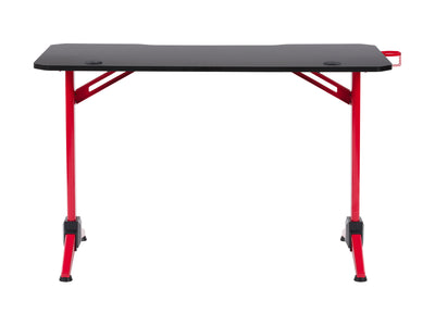 Red and Black Gaming Desk with LED Lights Conqueror Collection product image by CorLiving#color_red-and-black