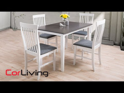 Grey and White Dining Set, 7pc